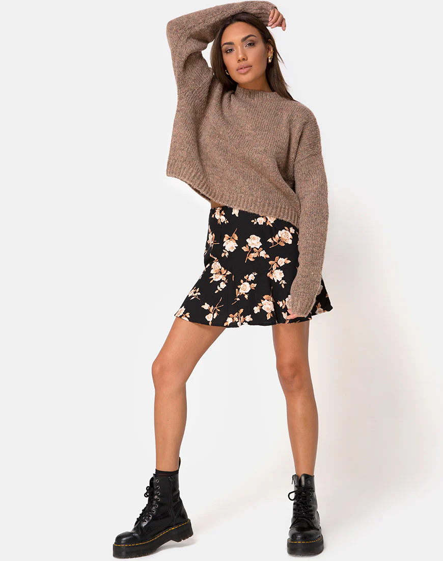 Gaelle Mini Skirt in Peach Rose - Image 3