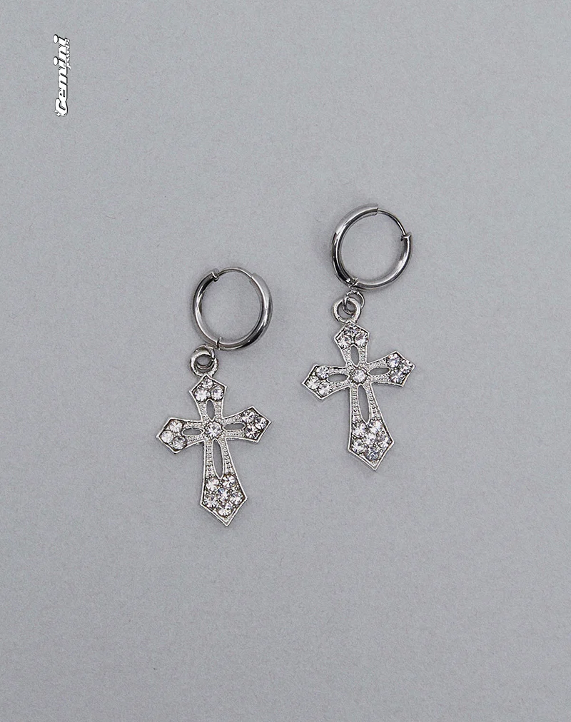 Gaia Cross Earrings by Gemini Jewels - Image 4