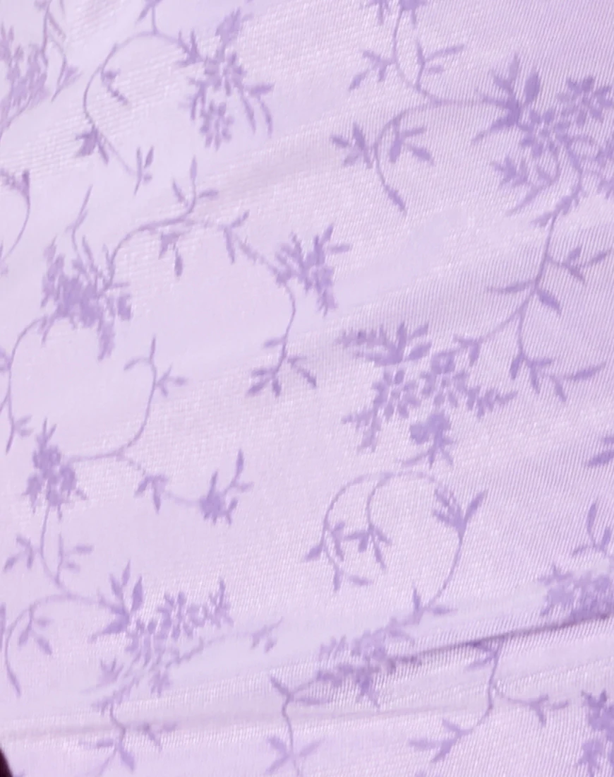Gaina Bodycon Dress in Love Bloom Lilac Flock - Image 7