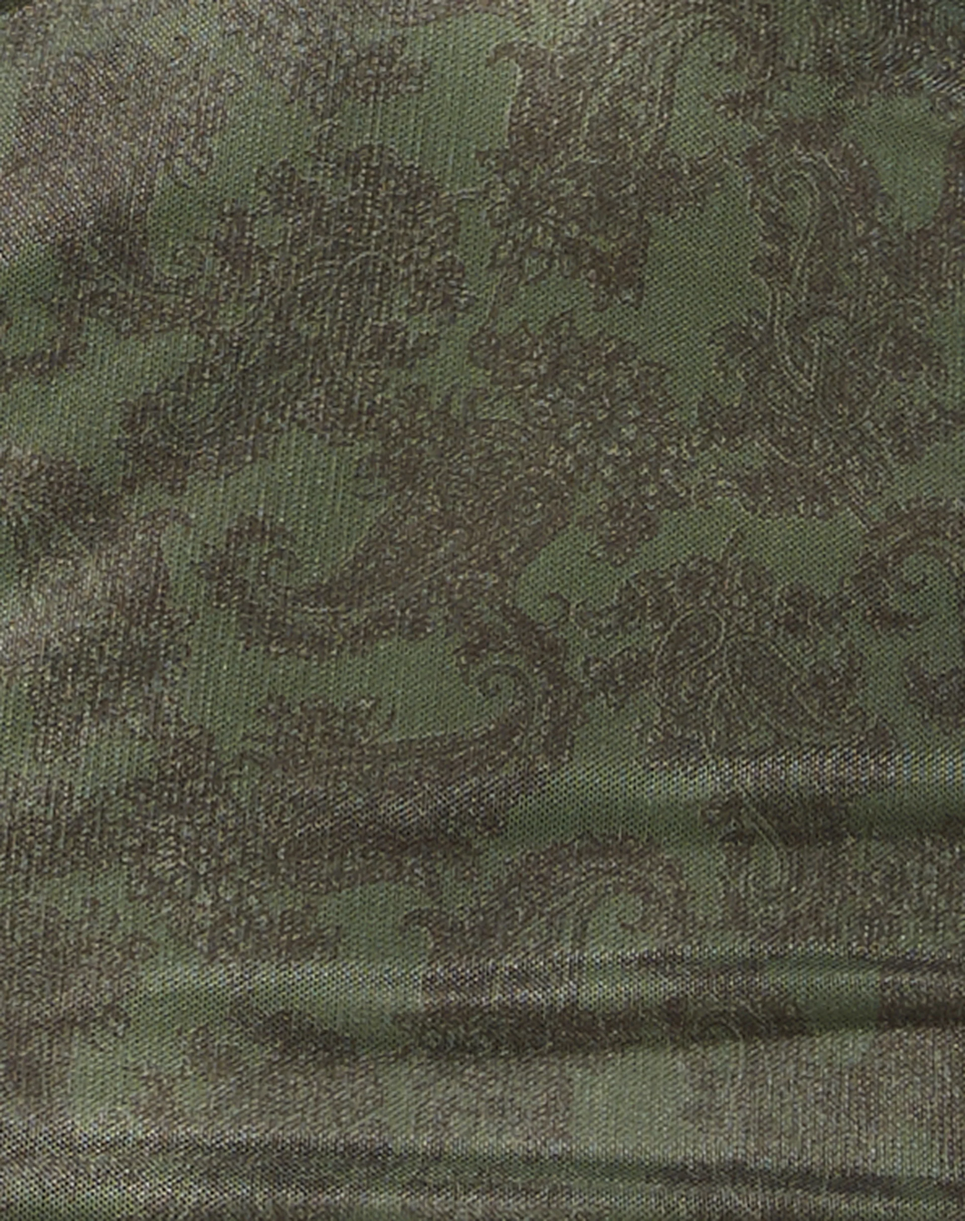 Gaina Mini Dress in Mono Paisley Green - Image 5