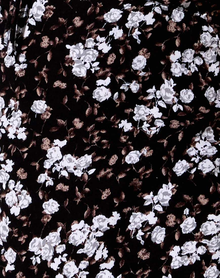 Galaca Mini Dress in Dark Wild Flower - Image 6
