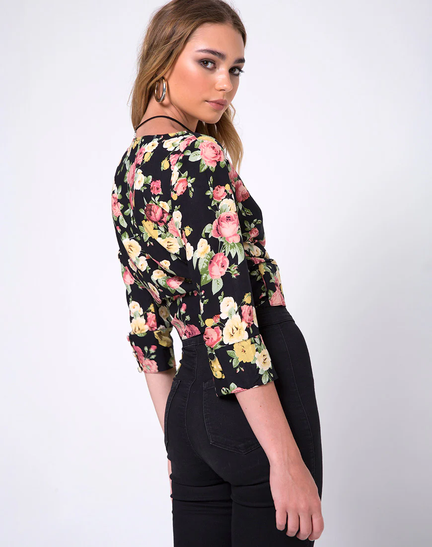 Gamthi Wrap Top in Vintage bloom - Image 2