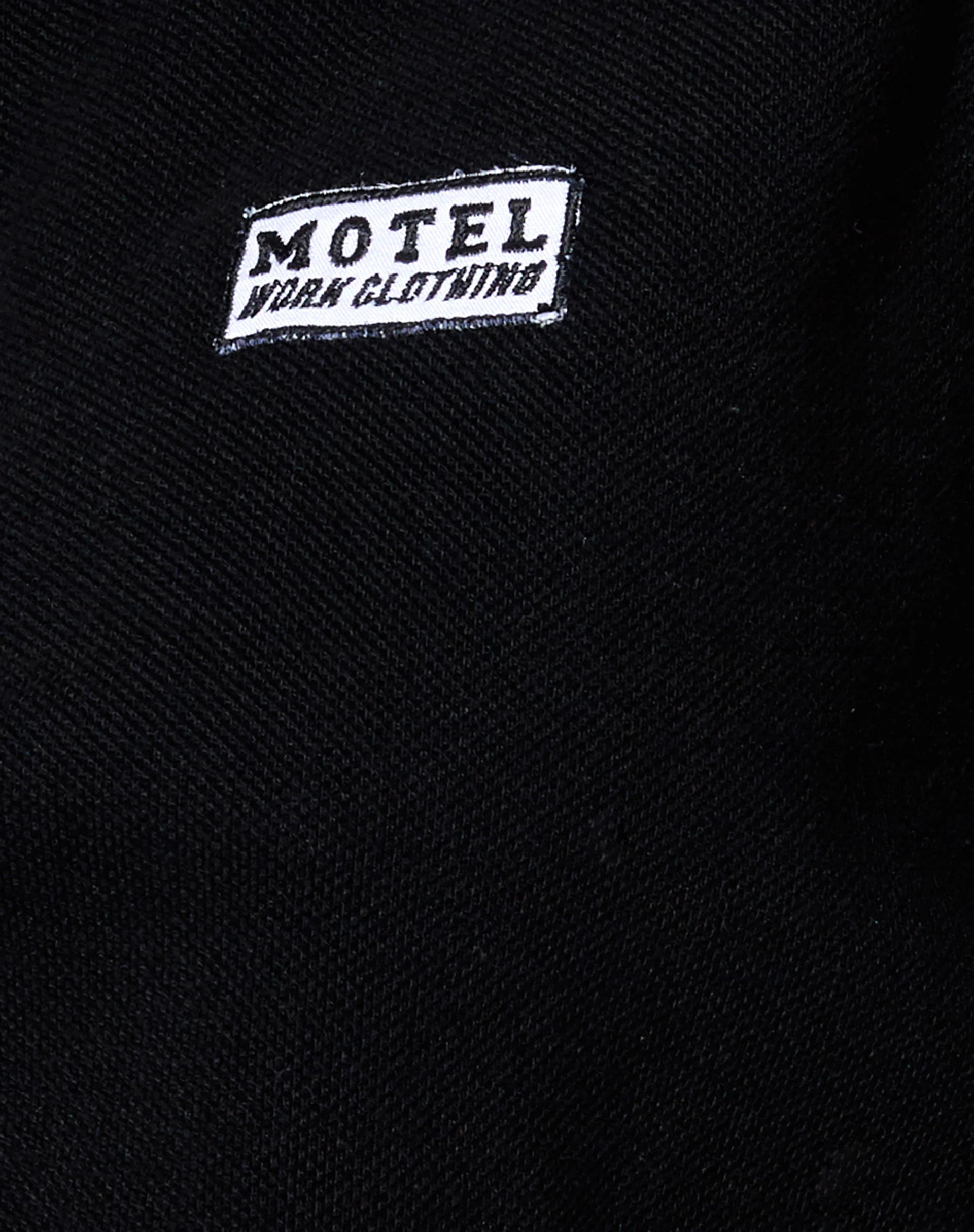 Gandi Crop Top in Black with Motel Work Clothing Label - Image 5