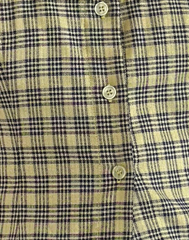 Ganita Button Through Vest Top in Yellow Check - Image 6