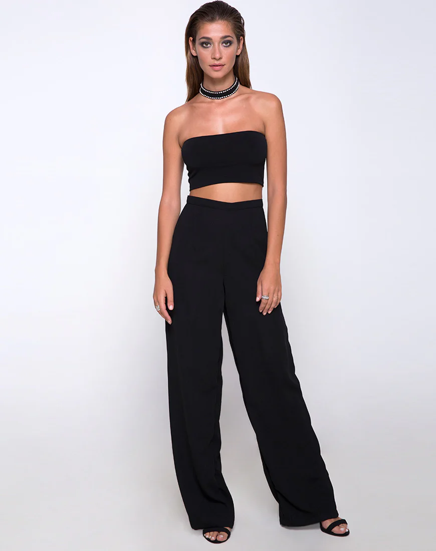 Garneth Bandeau Top and Choker in Black Diamond - Image 3