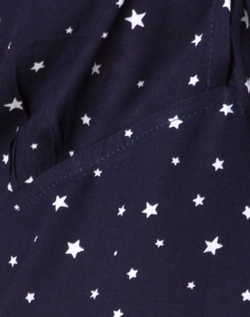 Gaval Mini Dress in Stars Struck Navy - Image 5