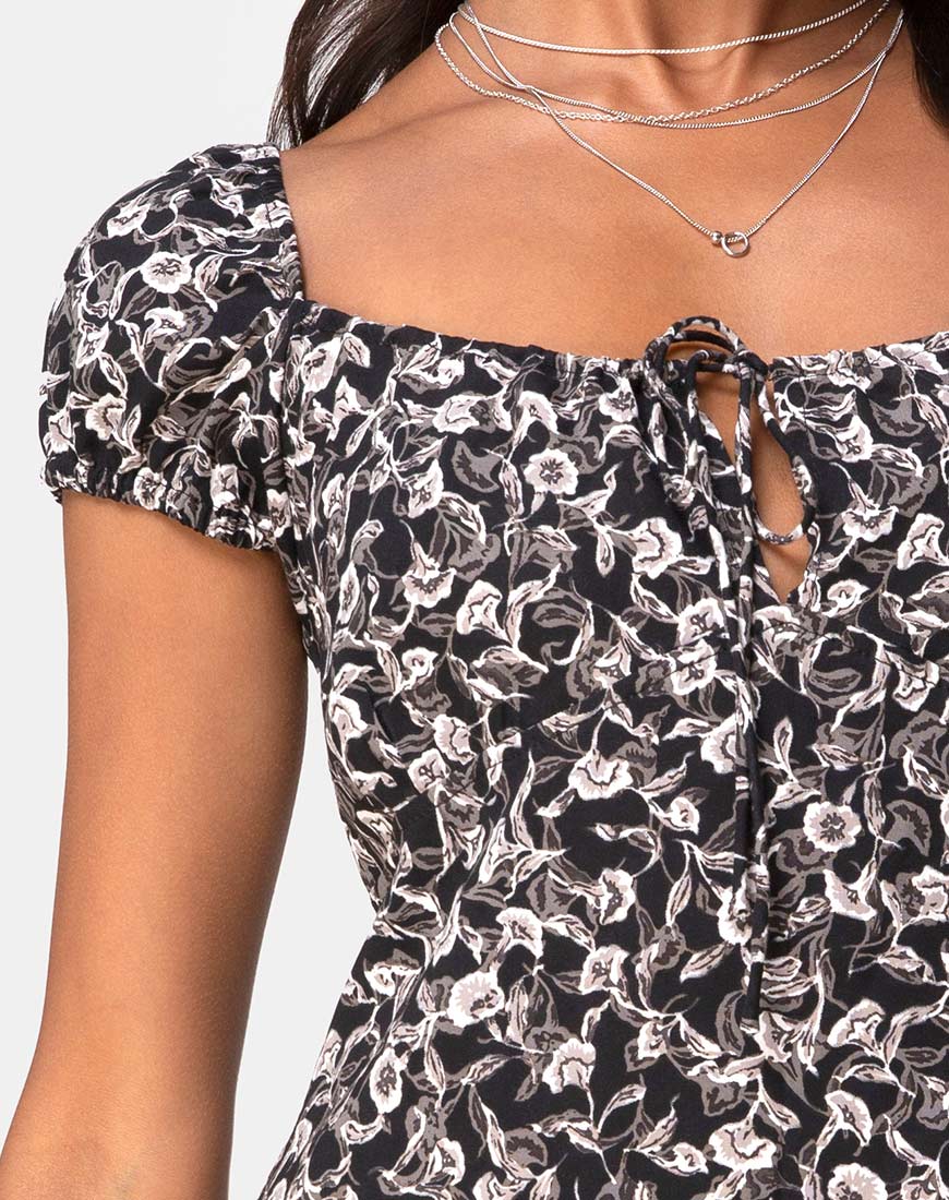 Gaval Mini Dress in Wild Tulip Black - Image 5