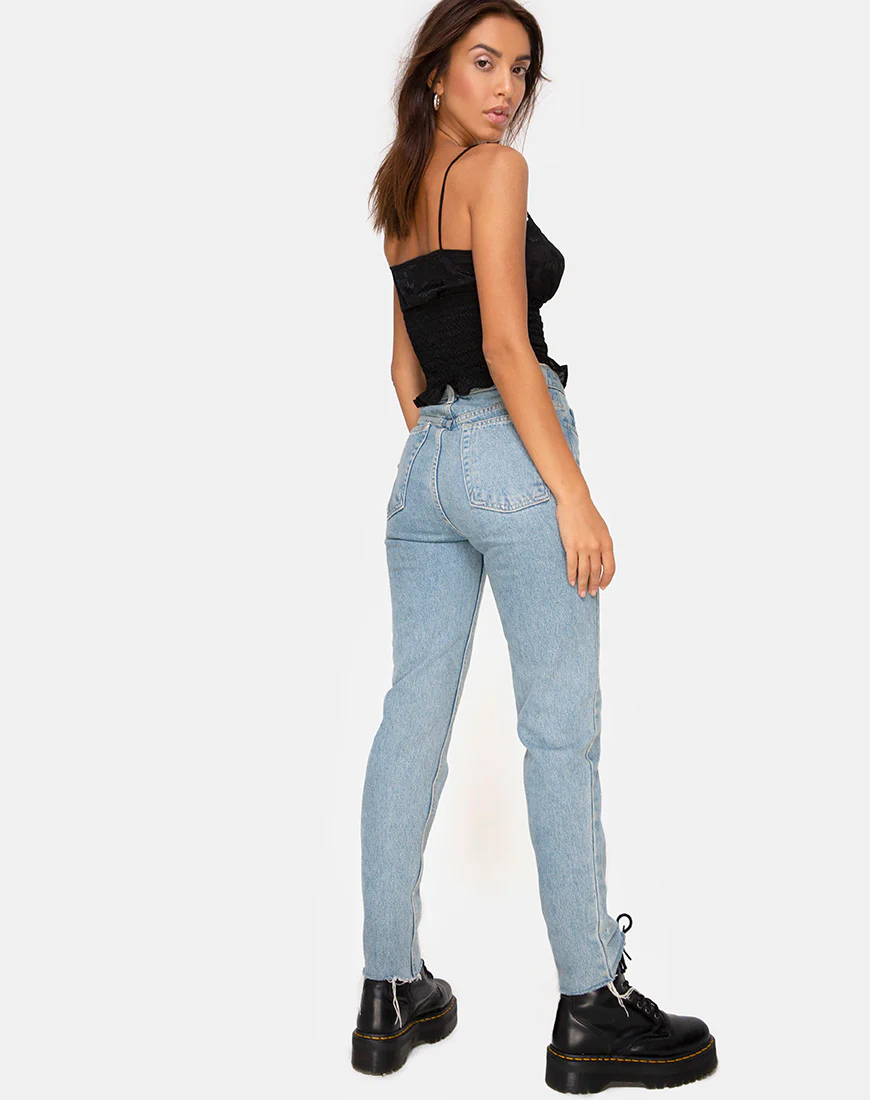Gemala Top in Satin Rose Black - Image 4