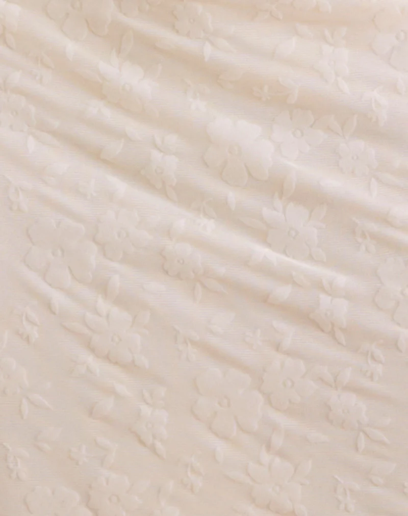 Gerda Maxi Dress in Floral Flock Cream - Image 5