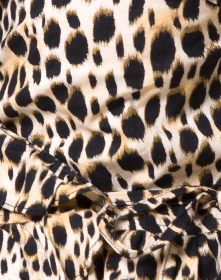 Giam Wrap top in Cheetah - Image 5