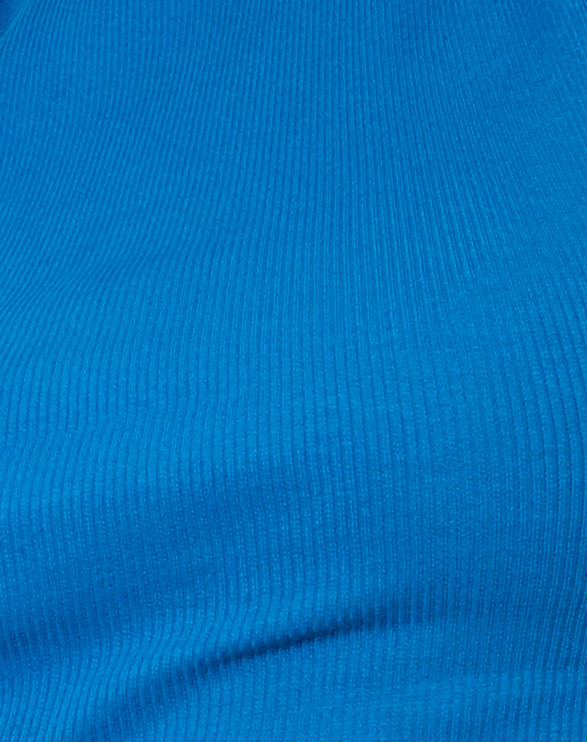 Gilard Crop Top in Rib Aqua - Image 6