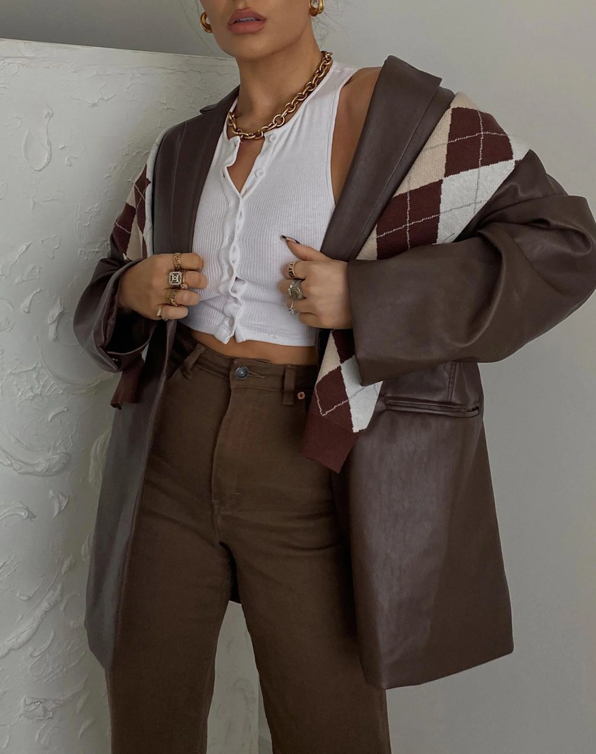 Gilly Crop Top in Rib White - Image 2