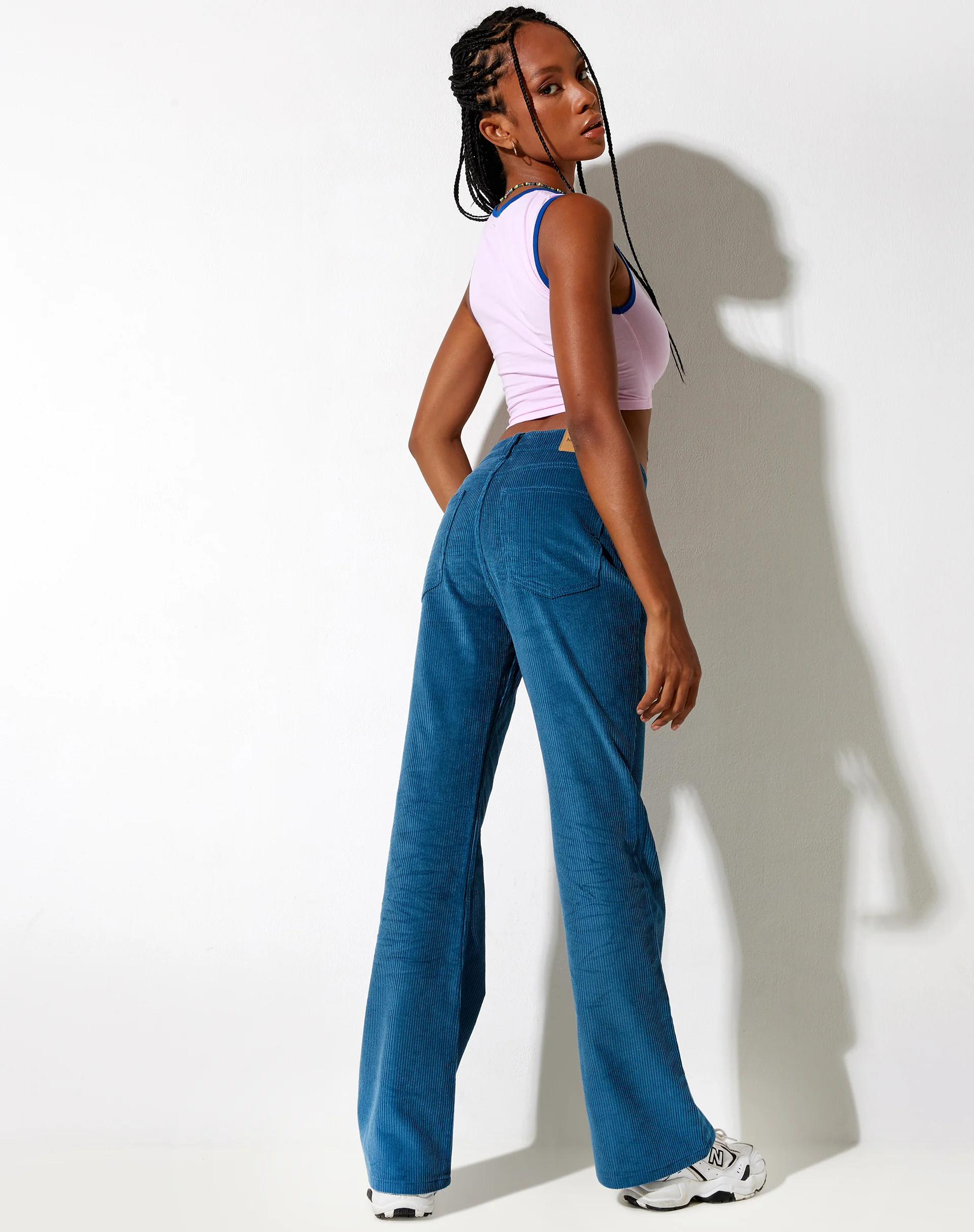 Gimon Crop Top in Pink Bind Blue Cant Relate - Image 5