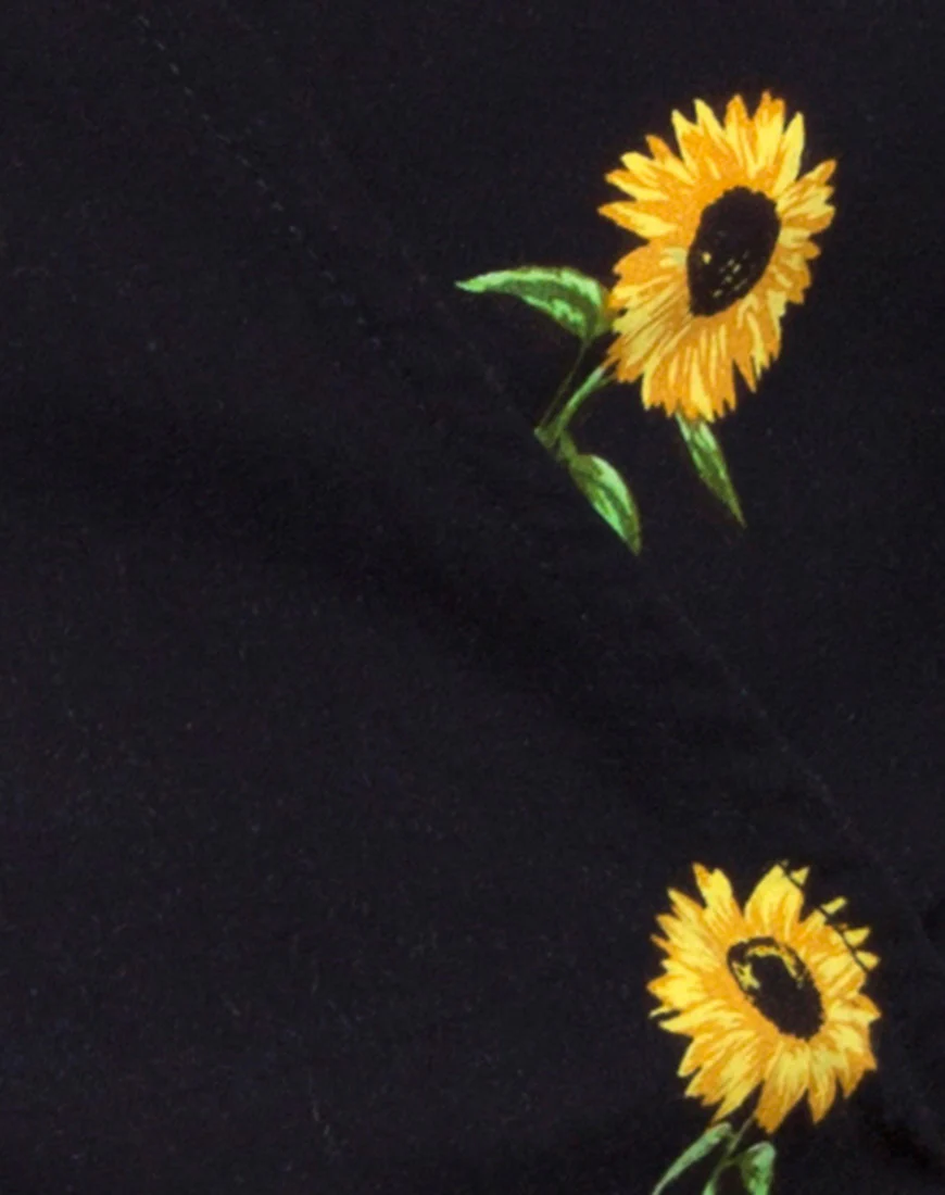 Gios Crop Top in Ditsy Sunflower - Image 5