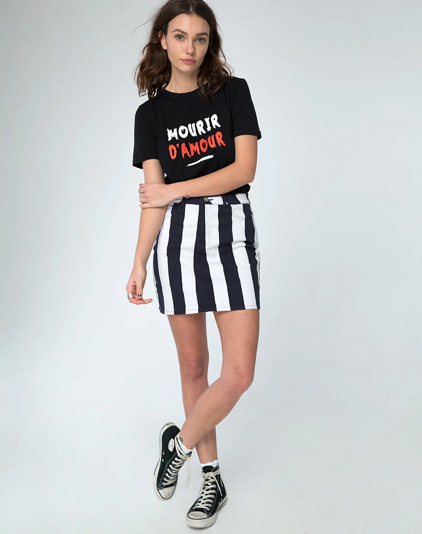 Girl Fit Tee in Mourir D'Amour Black - Image 3