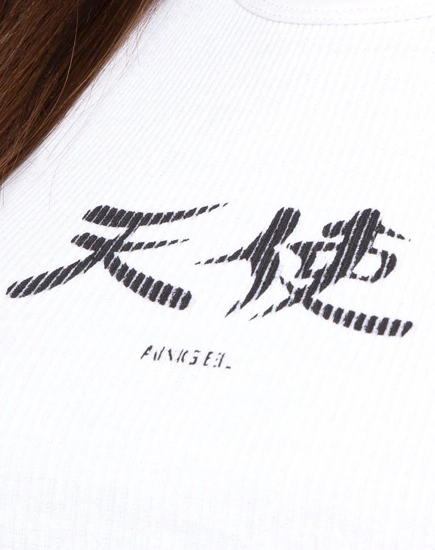 Givas Crop Top in White Japanese Angel - Image 6
