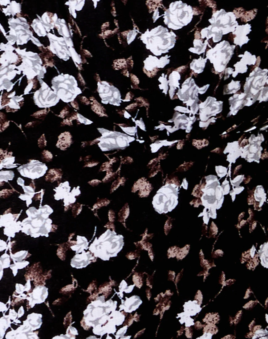 Gladis Vest Crop Top in Dark Wild Flower - Image 5