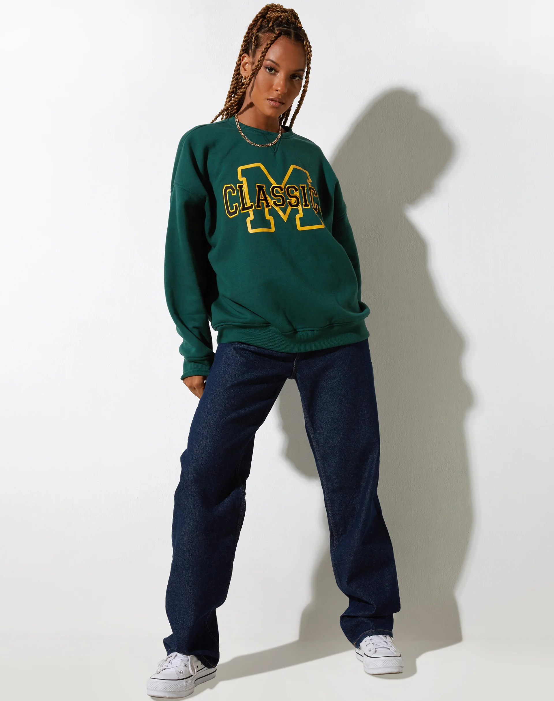 Glan Sweatshirt in Forest Green M Classics - Image 3