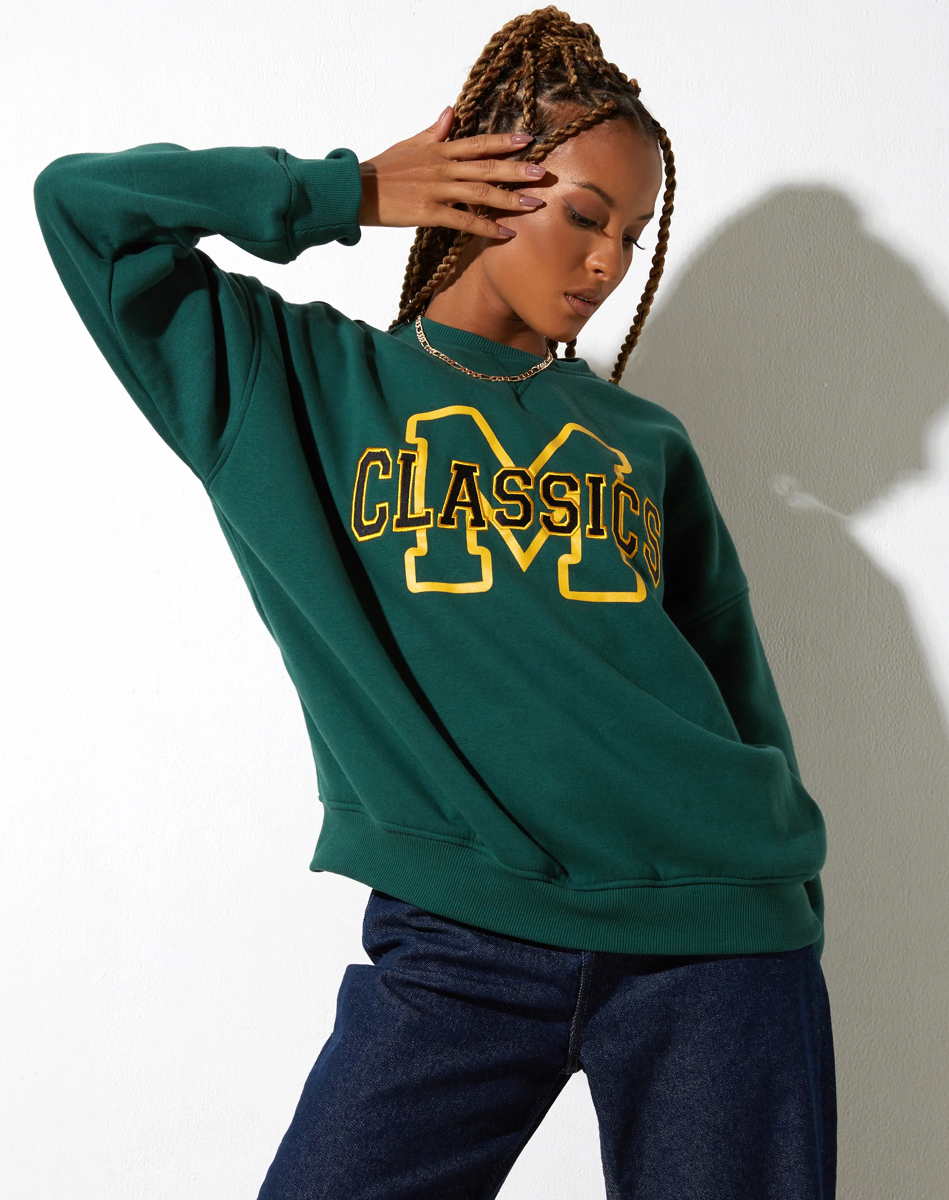 Glan Sweatshirt in Forest Green M Classics - Image 6