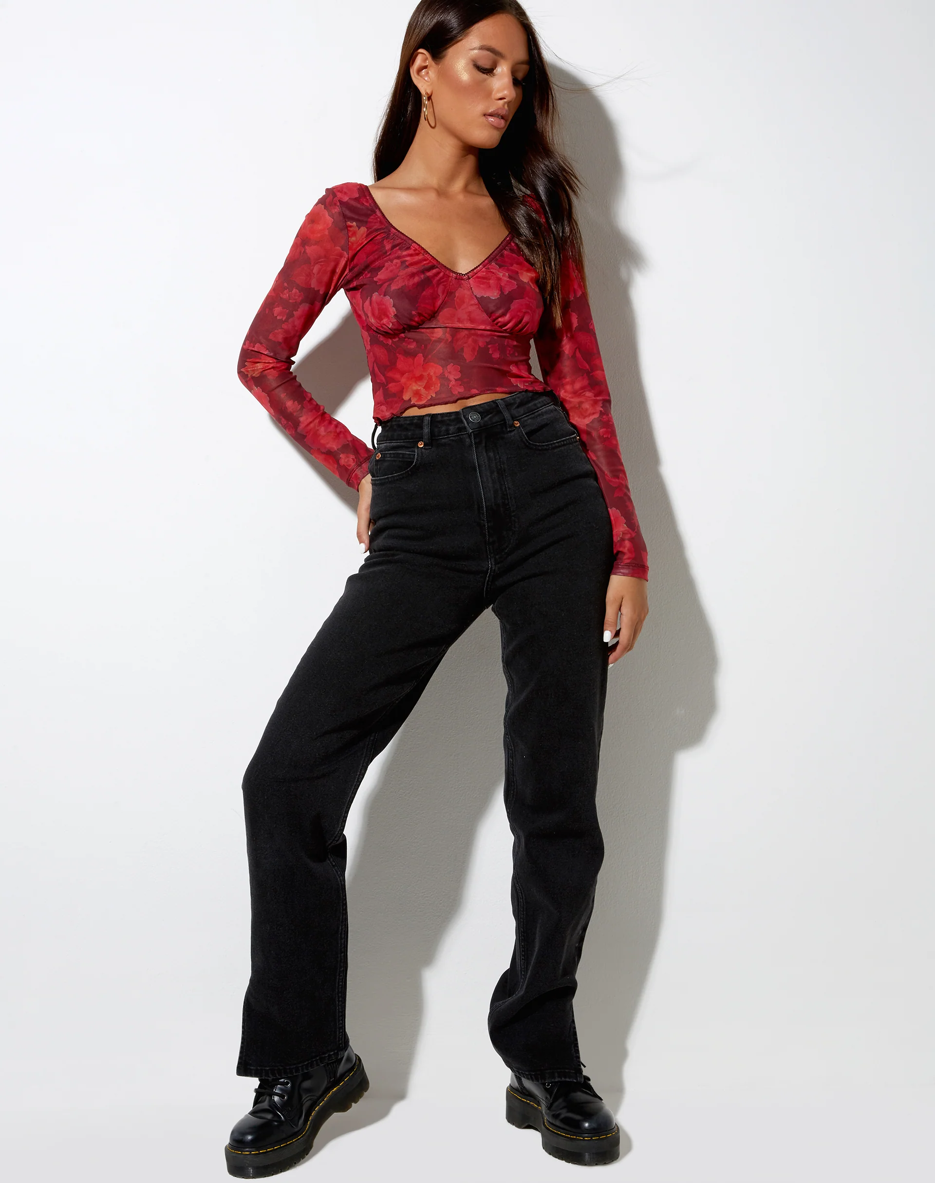 Glaster Crop Top in Rough Rose - Image 3
