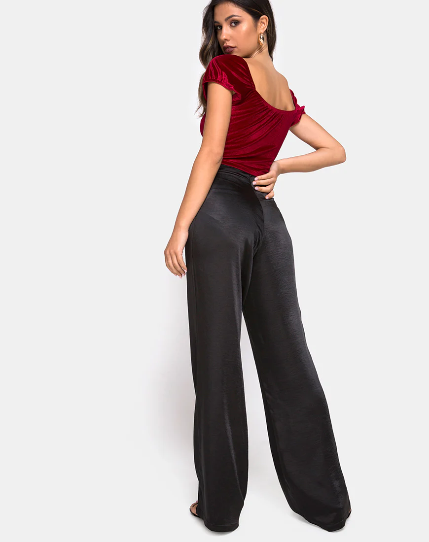 Glaty Top in Velvet Burgundy - Image 4