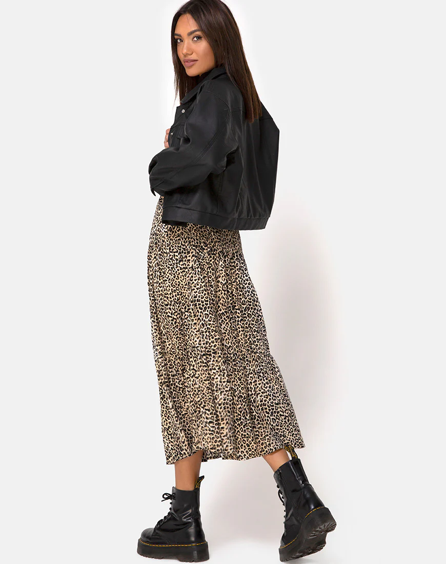 Gleas Skirt in Rar Leopard Brown - Image 4