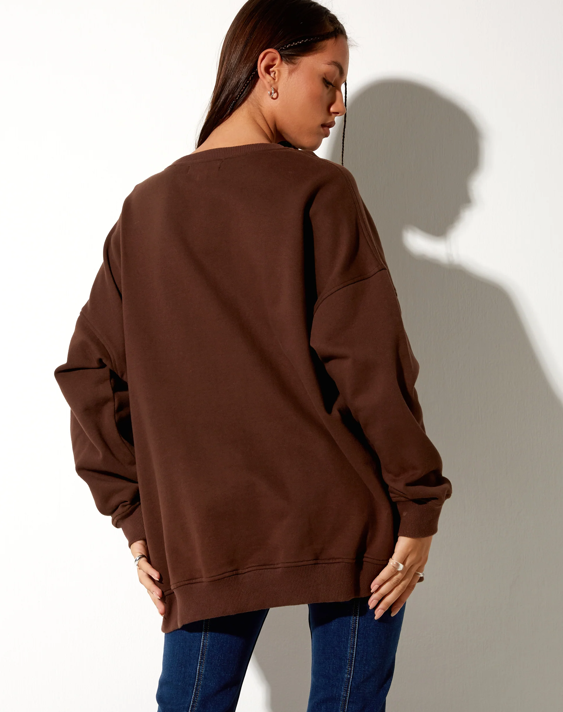 Glo Sweatshirt in Deep Mahogany with 'Cowgirl' Gold Embro - Image 2
