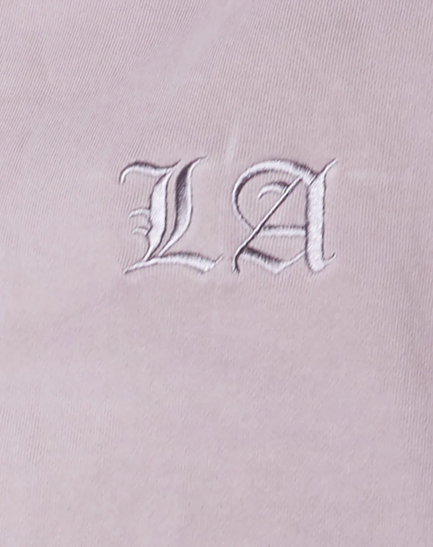 Glo Sweatshirt in Mushroom with 'LA' Embro - Image 6