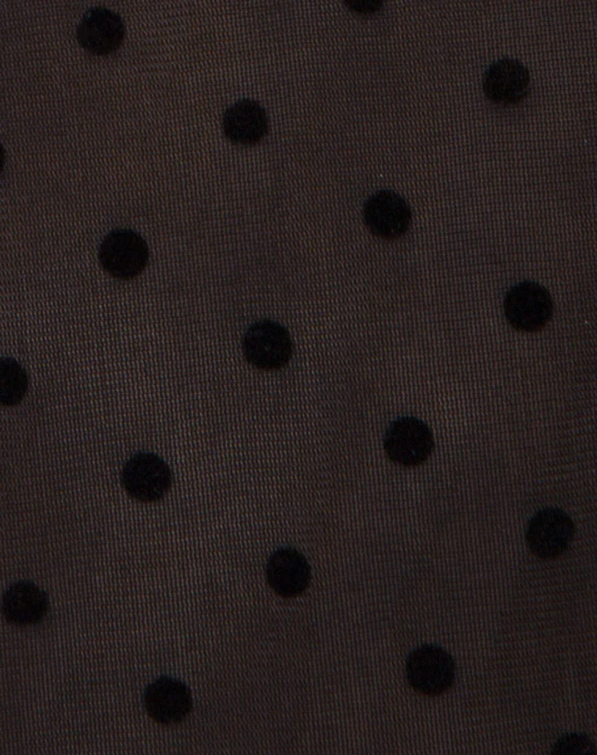 Gretta Top in Polka Net Black - Image 5