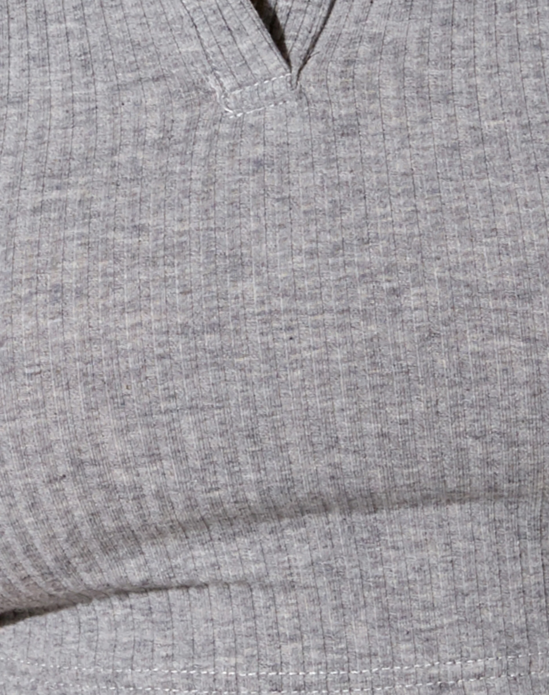 Guaco Crop Top in Rib Grey Marl - Image 5