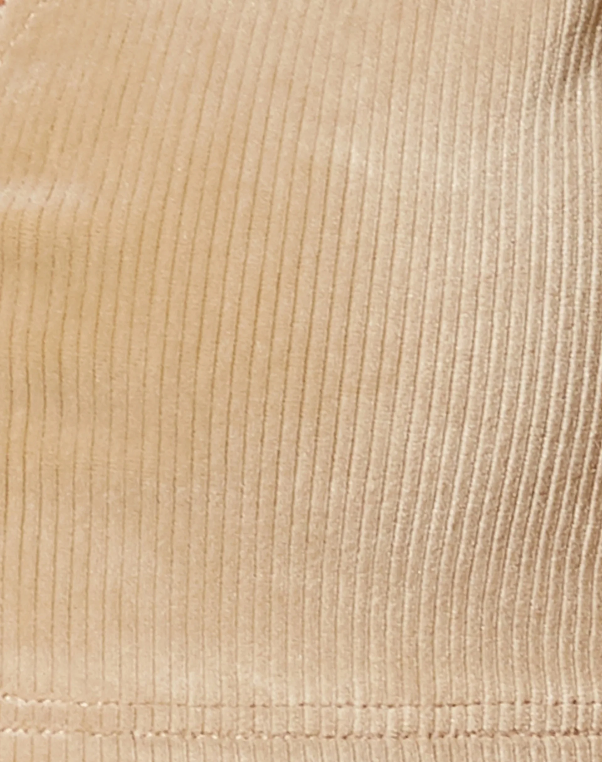 Guan Crop Top in Velvet Rib Tan - Image 6