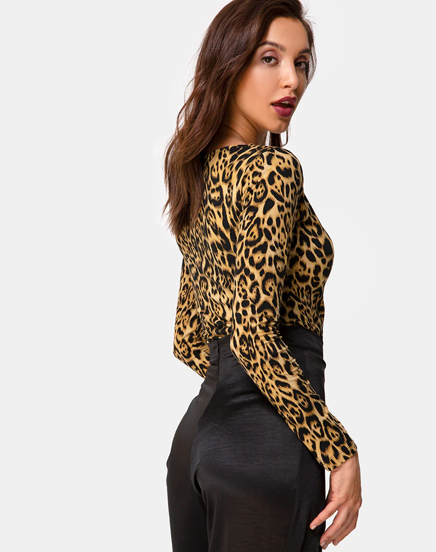 Guanelle Top in Leopard - Image 2