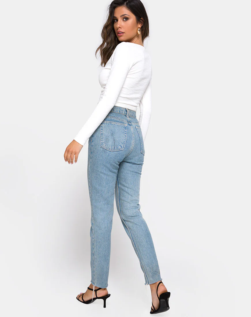 Guanelle Top in Rib White - Image 4