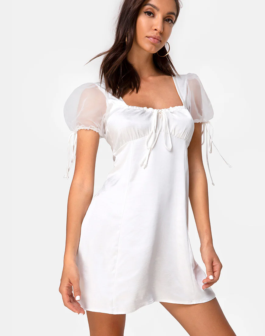 Guenelle Dress in Organza Cream - Image 3