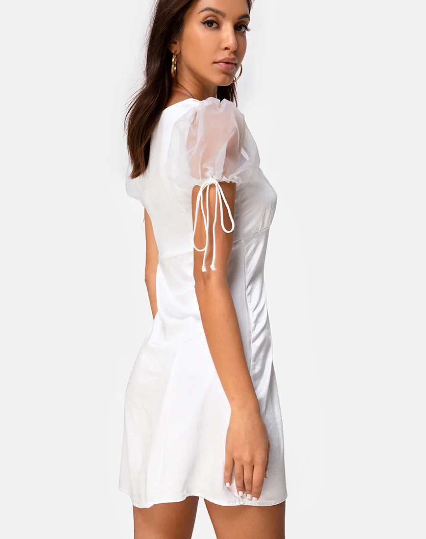 Guenelle Dress in Organza Cream - Image 4
