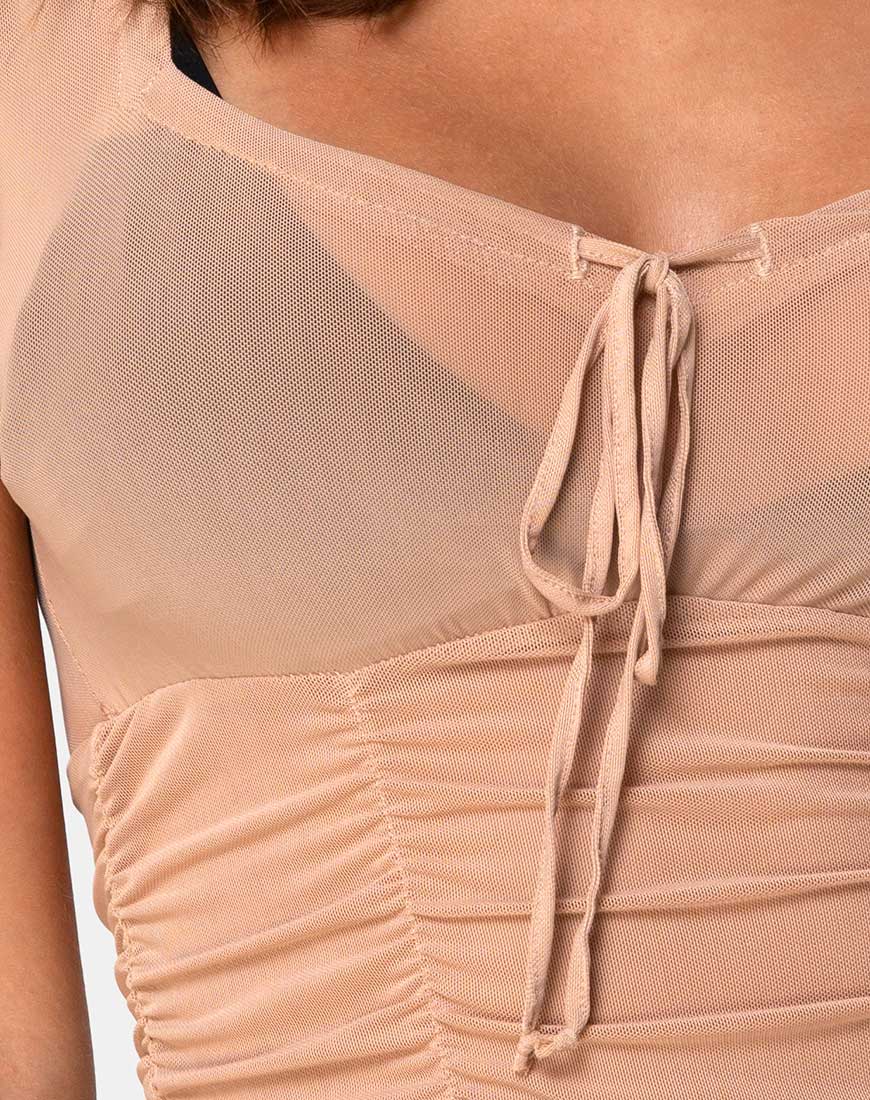 Guinevre Top in Tan Net - Image 5