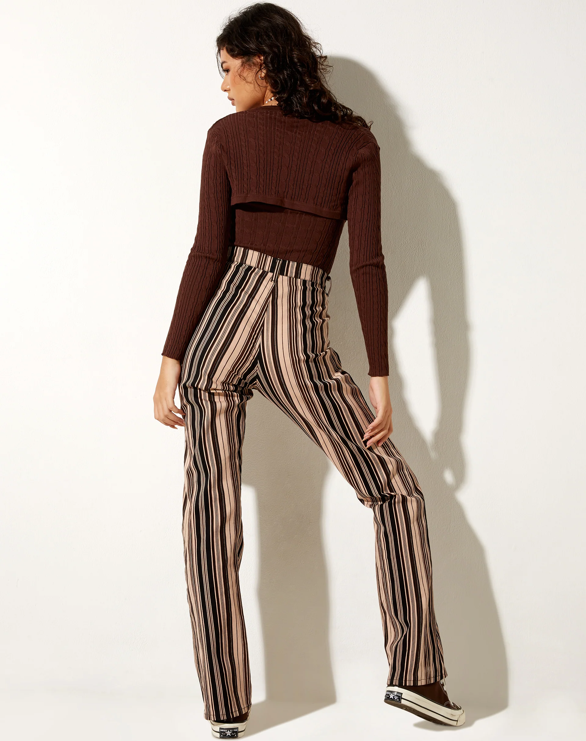 Gya Longsleeve Top in Knit Chocolate - Image 4