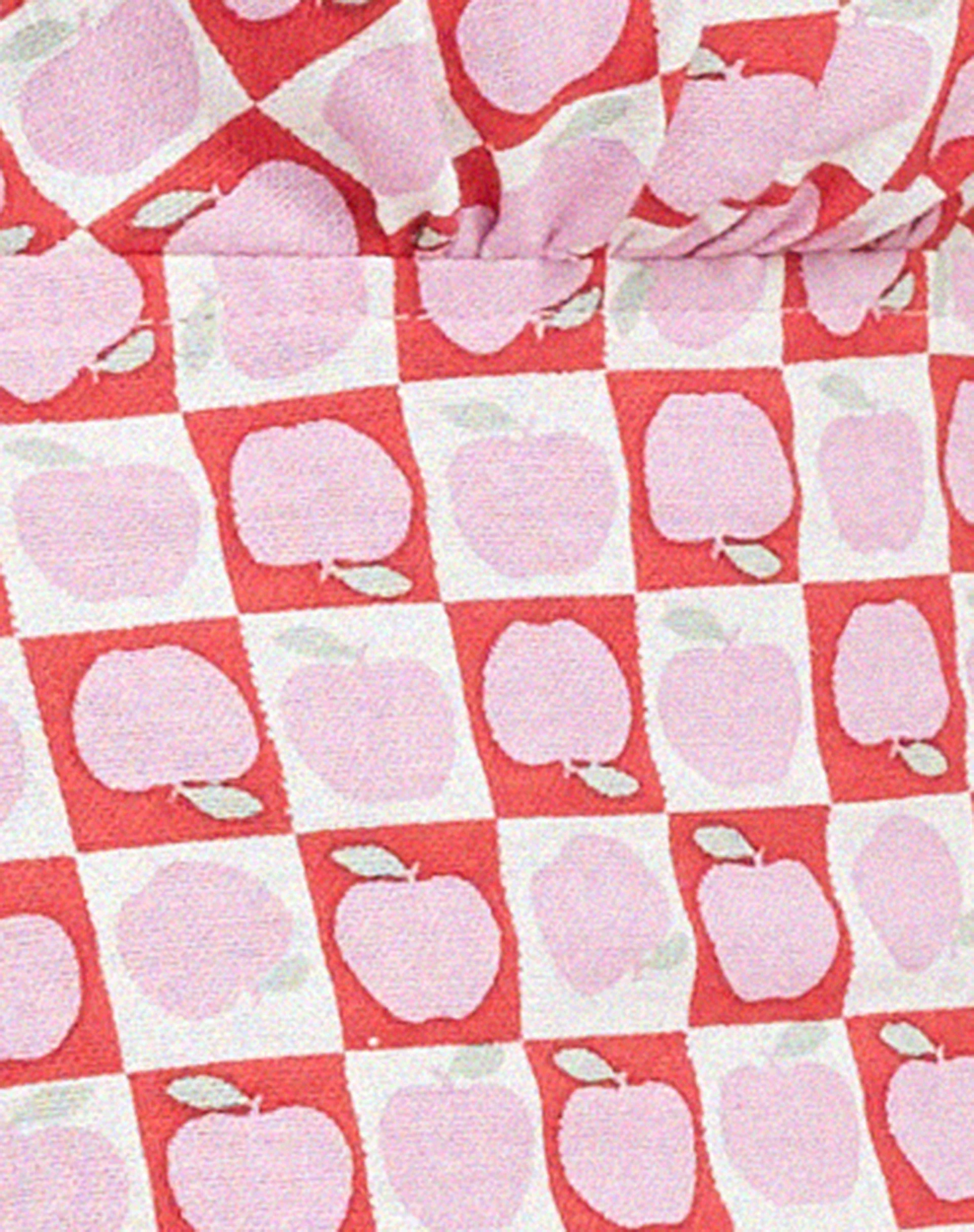 Haenji Crop Top in Apple Check Blush Red - Image 5