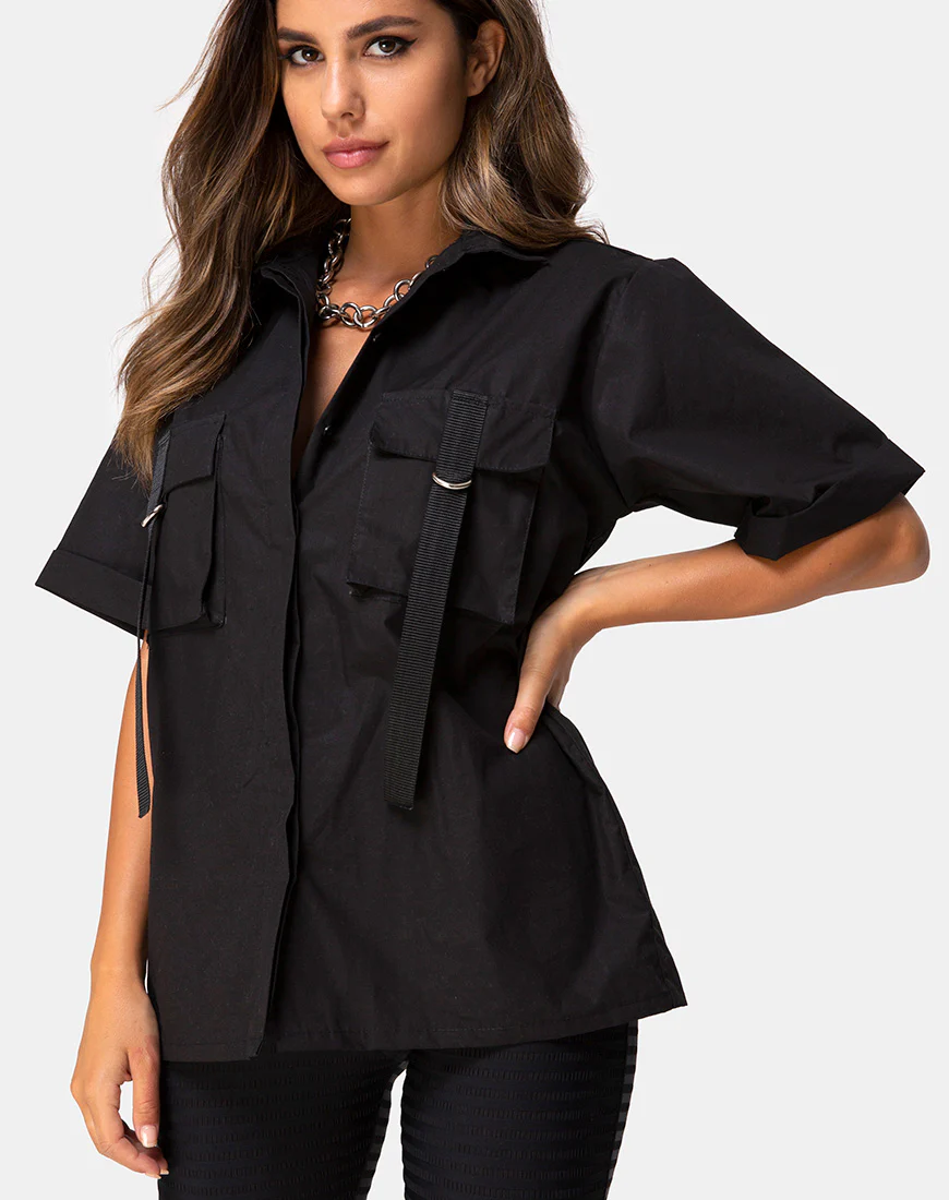 Haimen Shirt in Black - Image 2