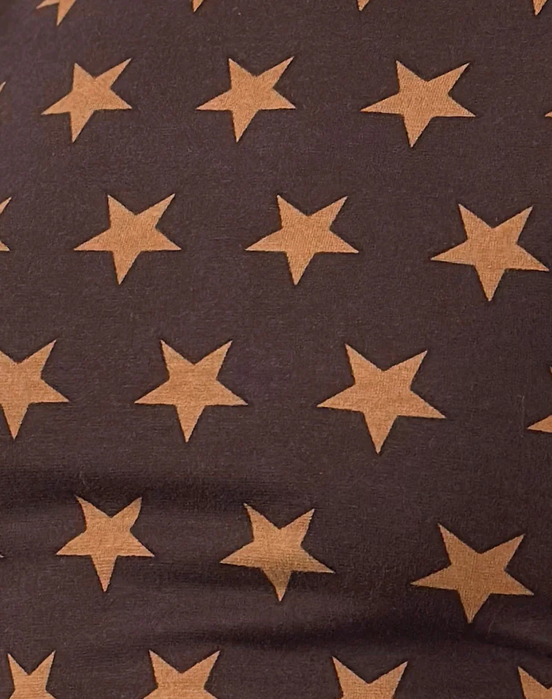 Haleen Top in Brown Star Stripe with Binding - Image 6