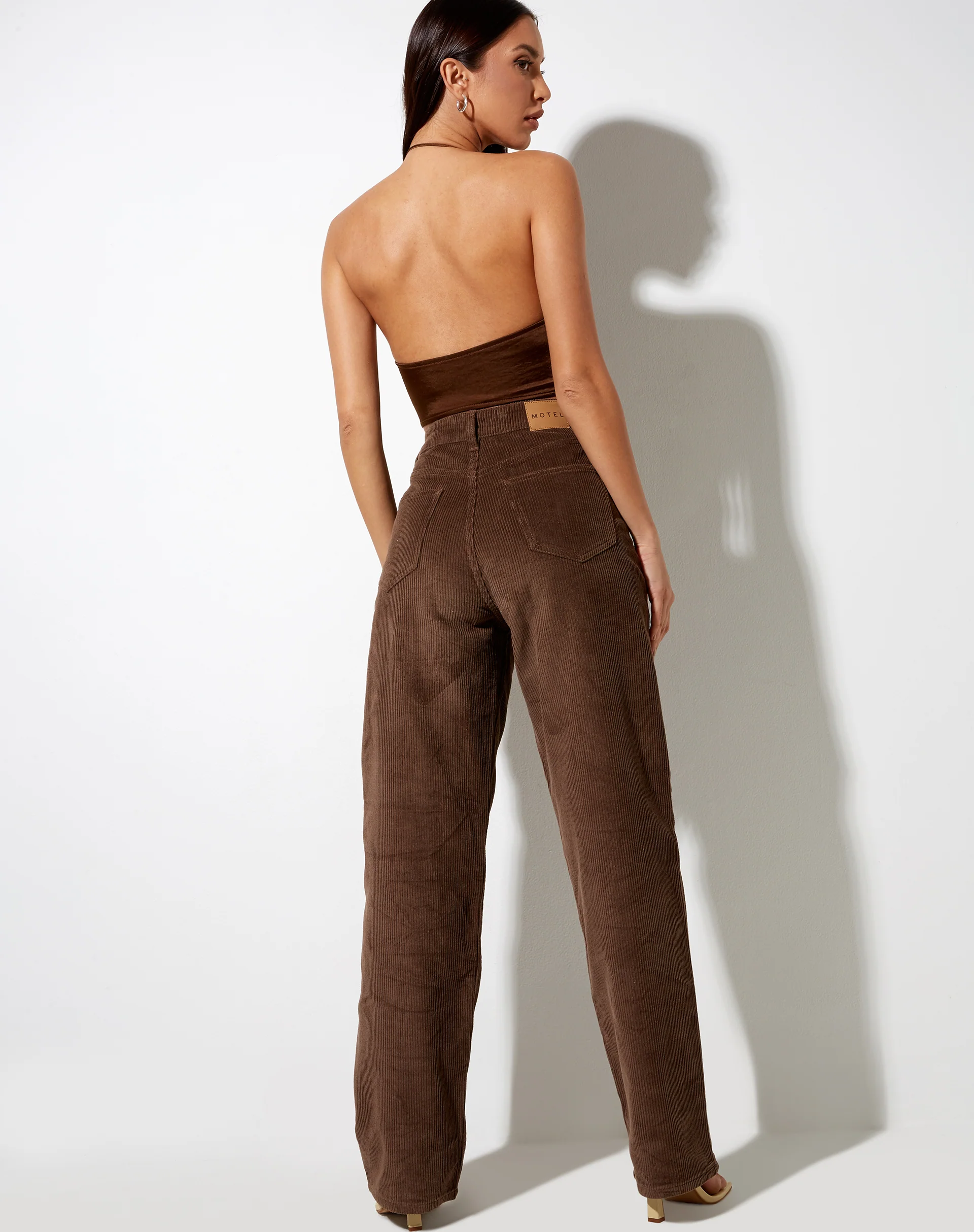 Halpi Crop Top in Satin Rich Brown - Image 4