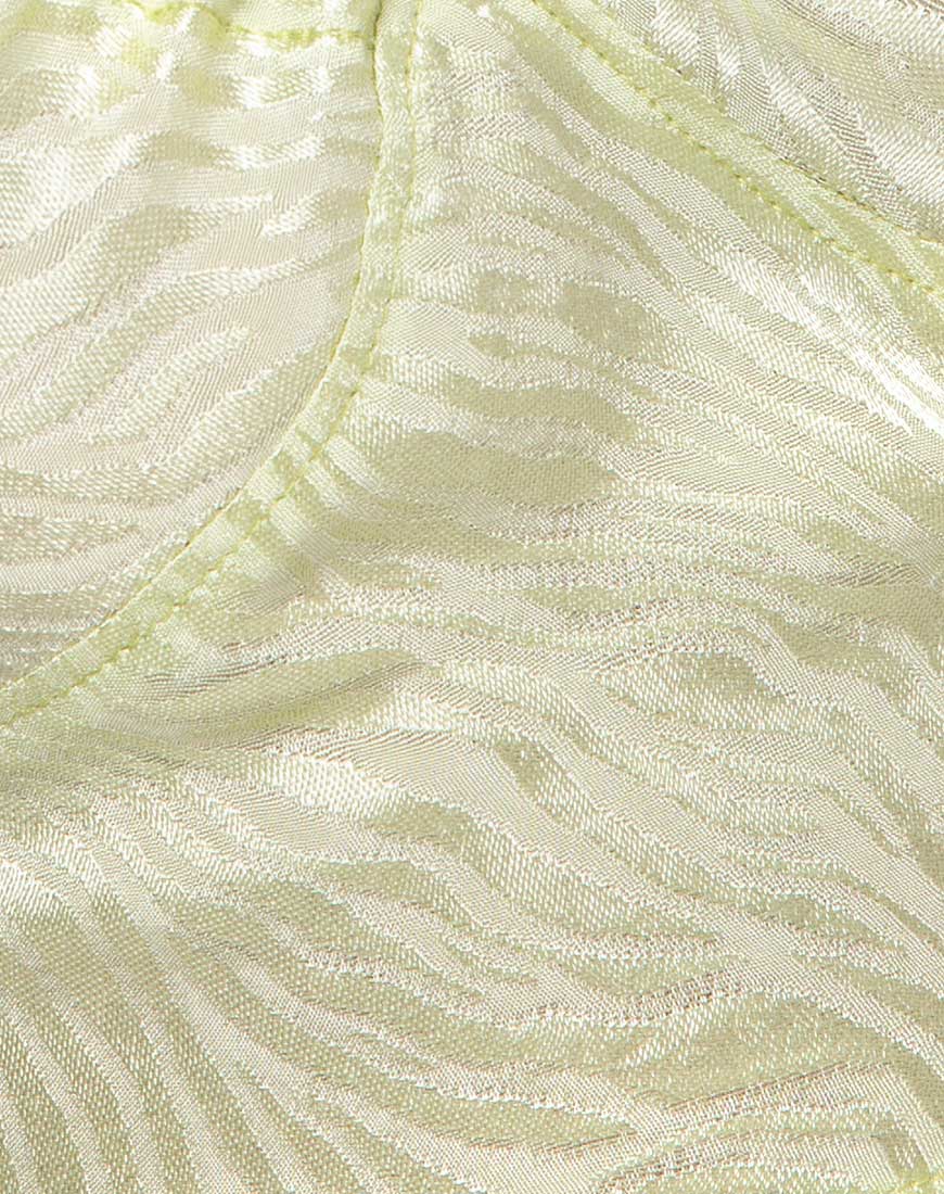 Haltri Crop Top Satin Zebra Pistachio - Image 6