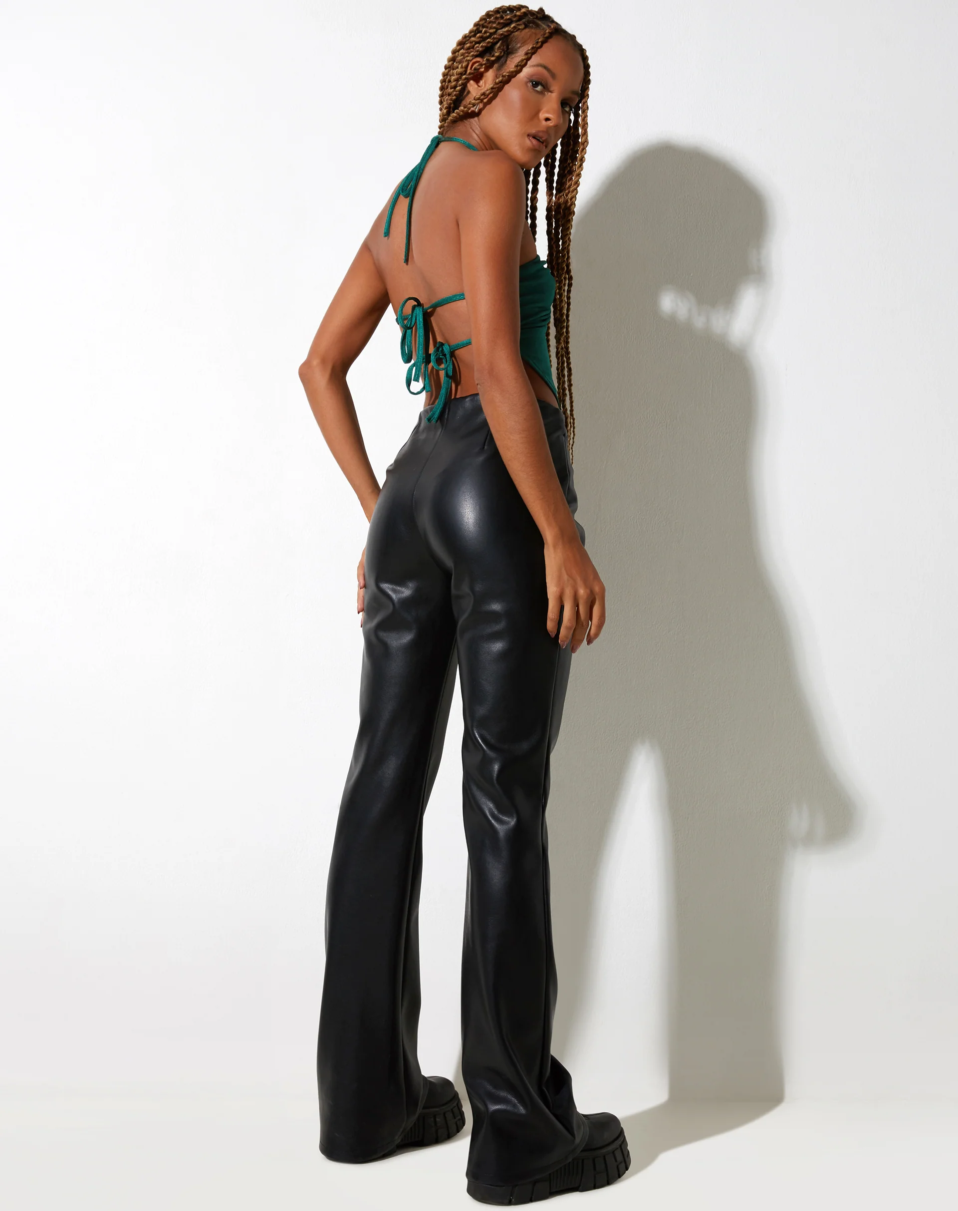Hanabi Top in Crepe Forest Green - Image 5