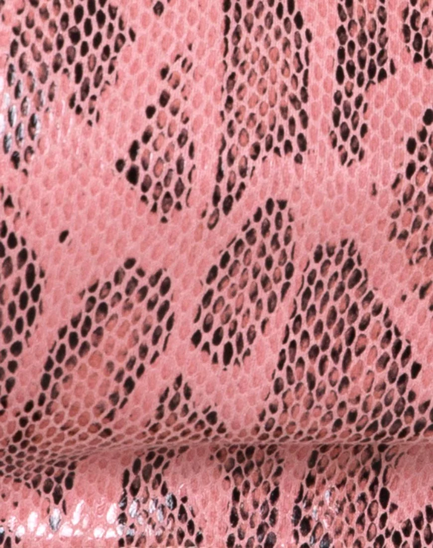 Haney Top in PU Snake Pink - Image 5
