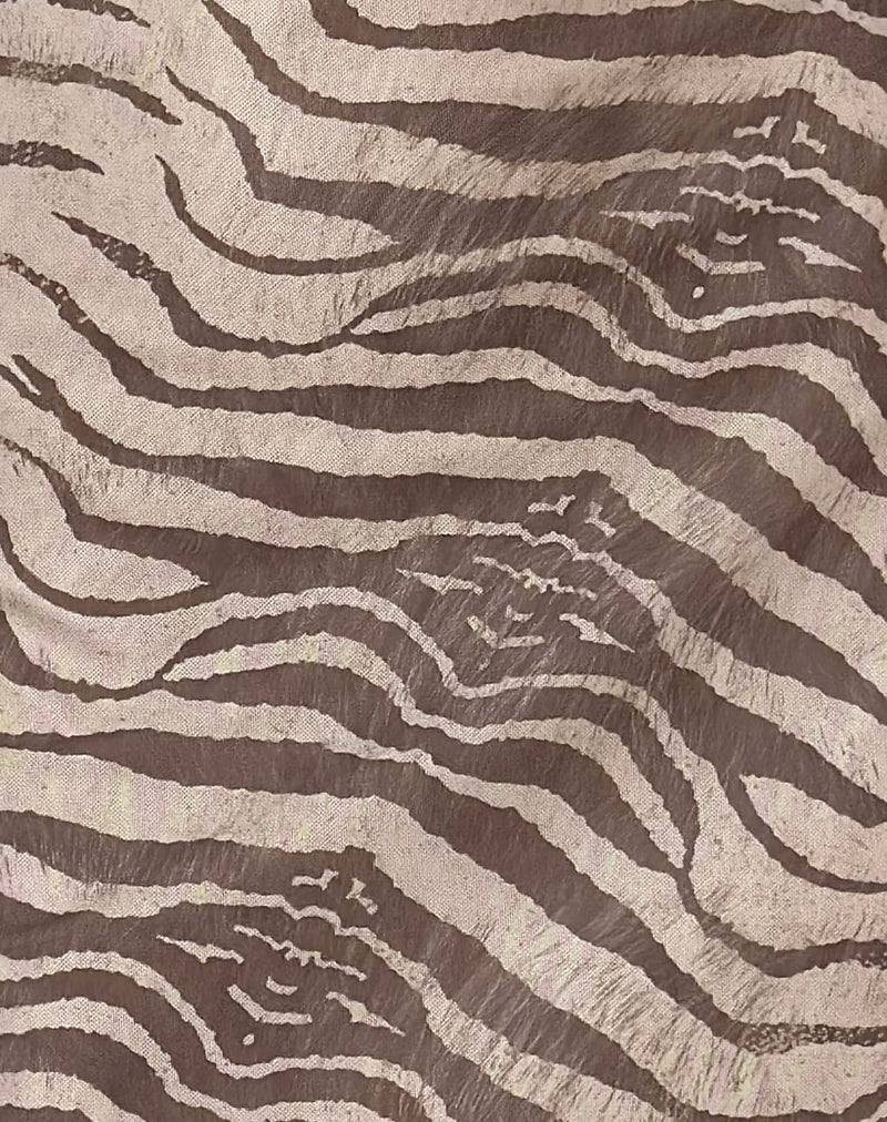 Hari Mini Dress in Mesh Wild Animal Neutral - Image 7