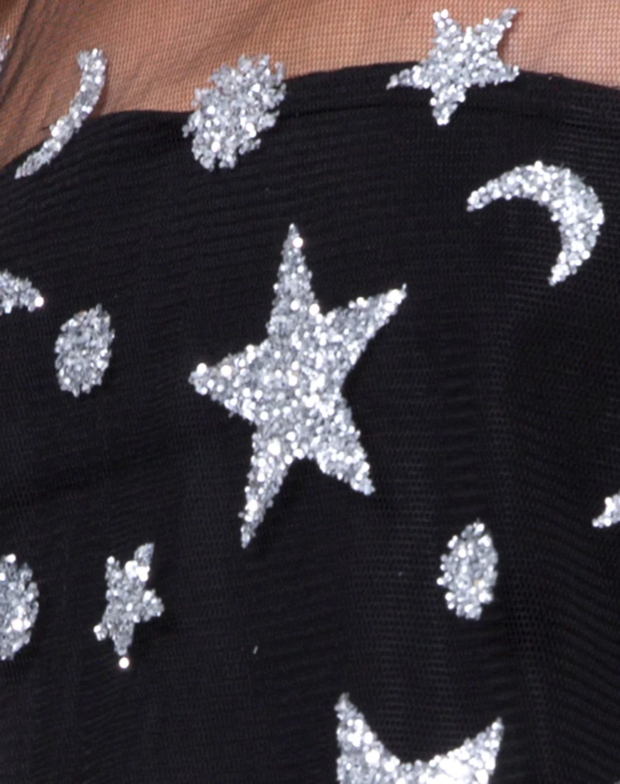 Harlow Dress in Glitter Net Star Child - Image 5