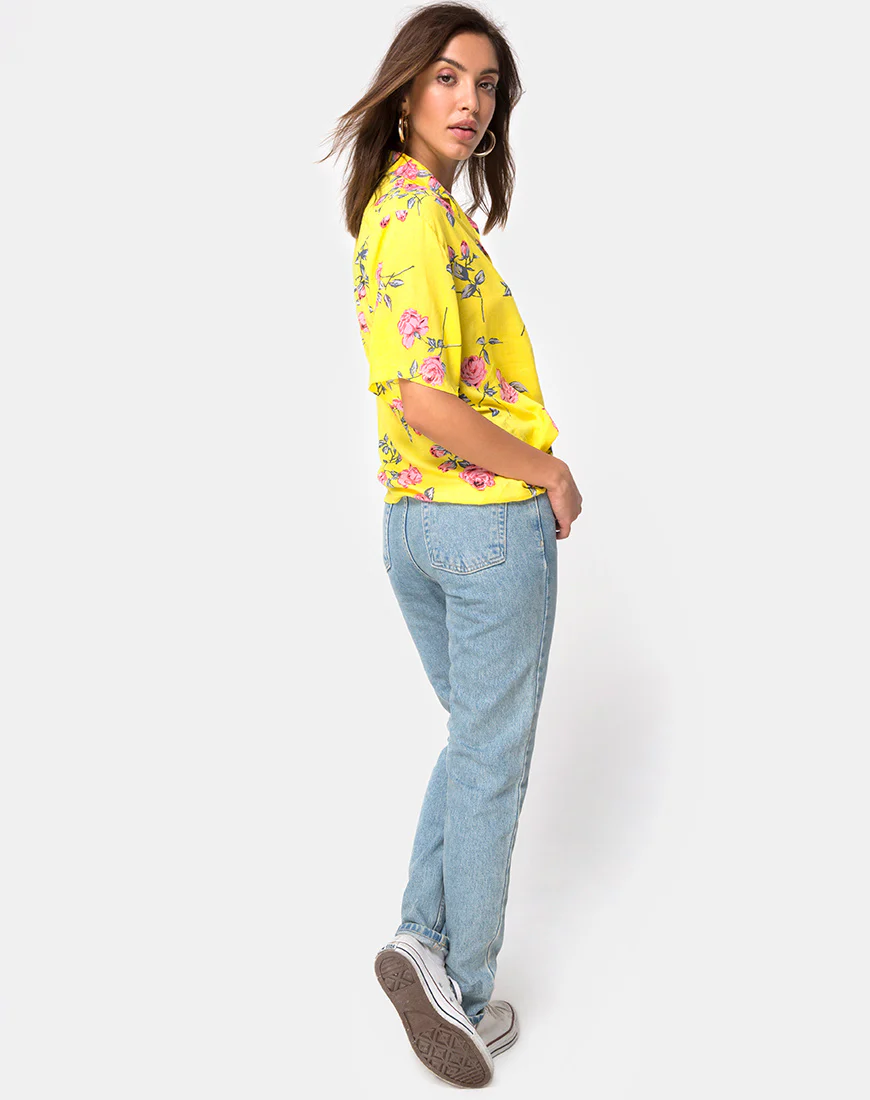 Hawaiian Shirt in Candy Rose Yellow - Image 4
