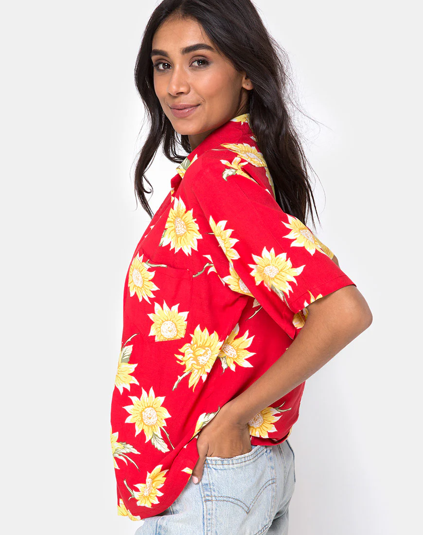Hawaiian Shirt in Sunny Days Red - Image 2
