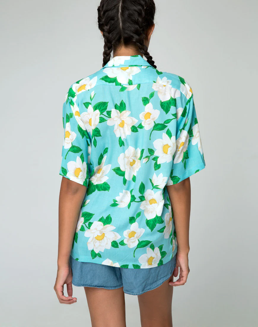 Hawaiian Shirt in White Rose - Image 2