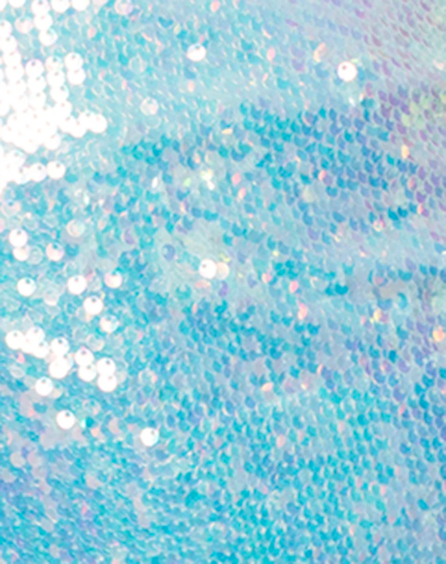 Hedi Dress in Fishcale Sequin Candy Unicorn - Image 5